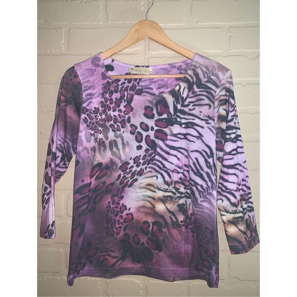 Vintage 90’s Leopard Print Top - Picture 1 of 11